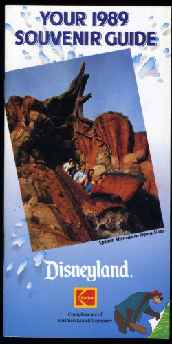 1989 Disneyland Splash Mountain Cover Your Souvenir Guide Booklet map