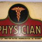 Decalomania 1946 Van Patten Pharmaceutical Physician Doctor window Decal vtg