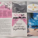 Oahu Hawaii Vintage Hawaiian Brochure and Map Honolulu 1962 HI Island
