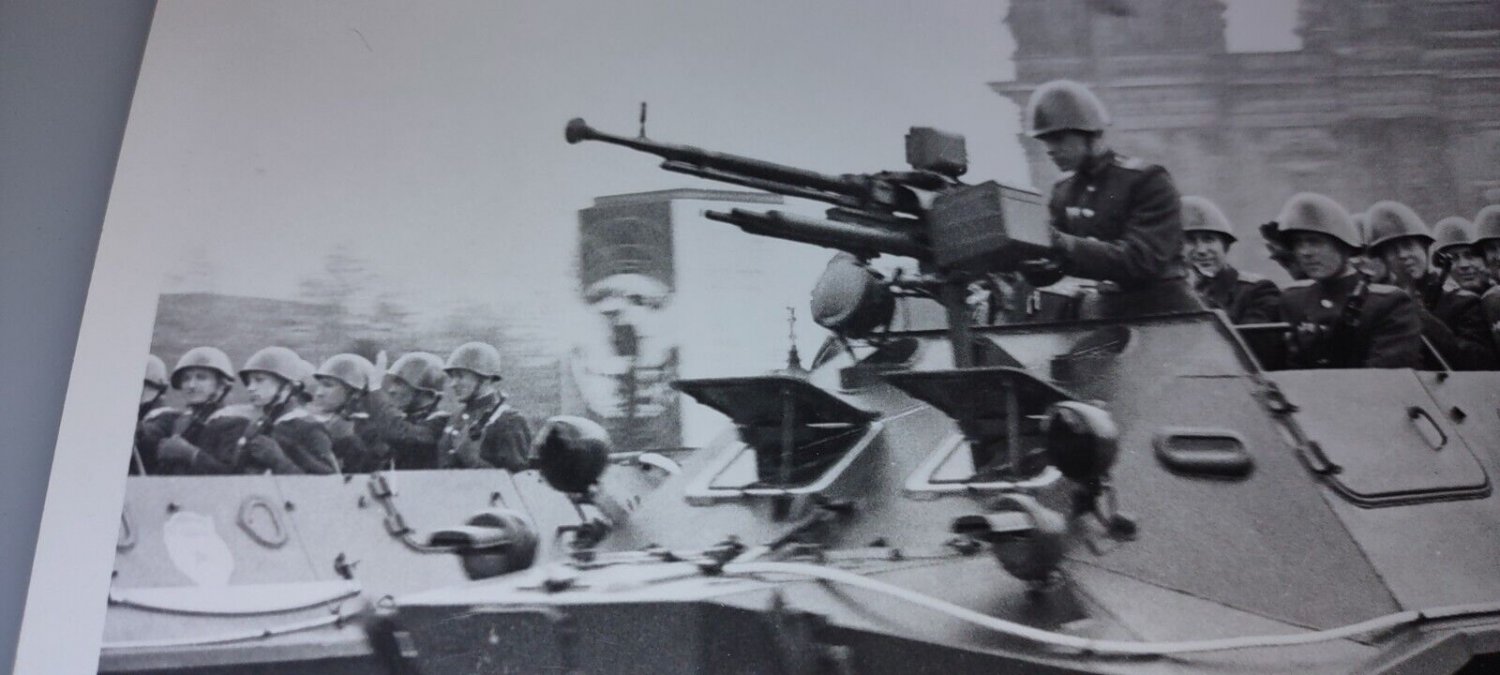 1960s Photo Soviet BTR60P APC Berlin East Germany Occupied Soldiers