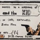 1974 Lily and the Kid Carl Hathwell Signed Movie Screening Ticket Paris France