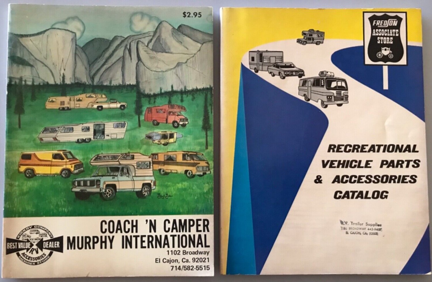 1970s RV Coach Camper Murphy accessories catalogs California