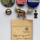 Barry Goldwater 1964 Political Button Lot of 8 Elephant pins Lenticular VTG RARE Barry Goldwater 1964 Political Button Lot of 8 Elephant pins Lenticular VTG RARE