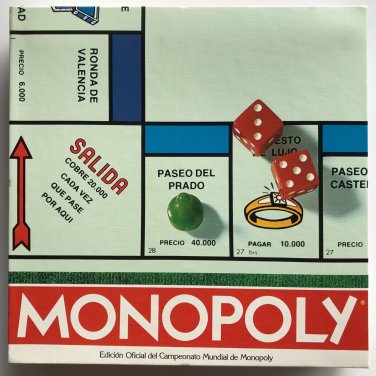 Spanish Monopoly Unused Board Game 1974 NOS Made in Spain Borras Espanol VTG