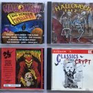 HALLOWEEN HITS, RHINO CD 1991, Haunted Horror Sounds, Classics Crypt, Lot of 4
