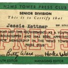 1950s Miami Daily News Press Pass Rare Vintage Florida Newspaper Tower Club 1953