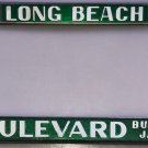 Boulevard Long Beach, California Metal License Plate Frame Buick Jaguar VTG Auto