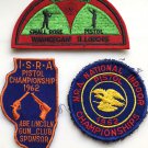 1960s Gun Pistol Rifle Shooting Patches Illinois Vintage ISRA, NRA Vintage Lot of three