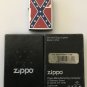 Zippo Lighter Confederate Rebel Flag Rare in box USED 2012 model