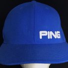 PING 210 Fitted Royal Blue / White Hat Embroidered Size 6 7/8 - 7 1/4 Golf Cap