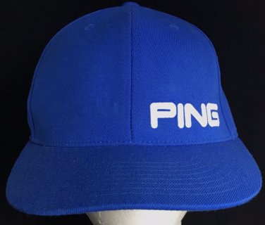 PING 210 Fitted Royal Blue / White Hat Embroidered Size 6 7/8 - 7 1/4 Golf Cap