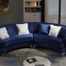 Velvet Curved Oversize Sofa for Living Room
