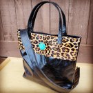 Tejas Handbag with Leopard Accent