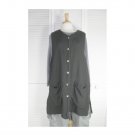 Triangle Cardigan Vest S/2 NWT Black by Blue Fish Barclay Studio (Code CAP)