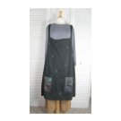 Workshop Apron S/2 NWOT Black Blue Fish / Barclay Studio(Code CAP