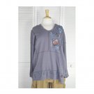 Organic Hoodie S/2 NWOT Steel Blue Fish / Barclay Studio (Code CAP)