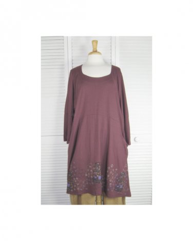 Be Here Now Dress / Tunic S/2 NWT Tanin Blue Fish / Barclay Studio (Code CAP)