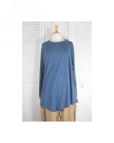 Wedge Top S/2 NWT Blue Blue Fish / Barclay Studio (Code CAP)