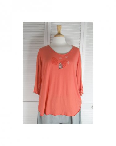 Small Town Tee S/2 NWOT Carrot by Blue Fish / Barclay Studio (Code CAP)