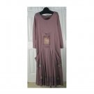 Farmer Jen Hem Cotton Dress Blue Fish / Barclay Studio- Mauve S/0 (Code CMJ )