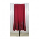 Afternoon Rayon Lycra Skirt by Blue Fish - Deep Red S/1 (Code CMJ )