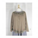 Tie Back Cardigan S/2 NWOT Cocoa by Blue Fish Barclay Studio (Code CAP)