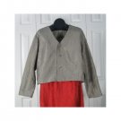 Box Crushed Silk Jacket by Blue Fish - Cement S/2 (Code CMJ )
