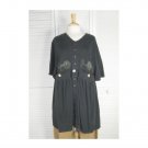 Vintage Button Dress S/1 NWOT Black by Blue Fish / Barclay Studio (Code CAP)