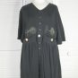 Vintage Button Dress S/1 NWOT Black by Blue Fish / Barclay Studio (Code CAP)