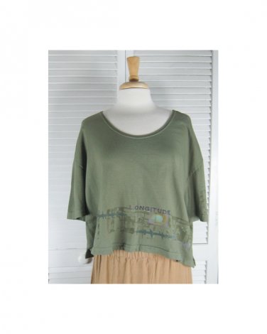 City Top S/2 NWT Park Green by Blue Fish (Code CAP)