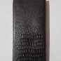 Cow Leather Crocodile Head Long Wallet with Pen