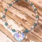 Custom Boutique Disney Elsa Heart Shaped Glass Pendant Necklace