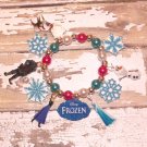 Custom Boutique Deluxe Style Frozen Anna Elsa Olaf Charm Bracelet
