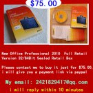 New Office Professional 2010 Full Retail Version 32/64Bit