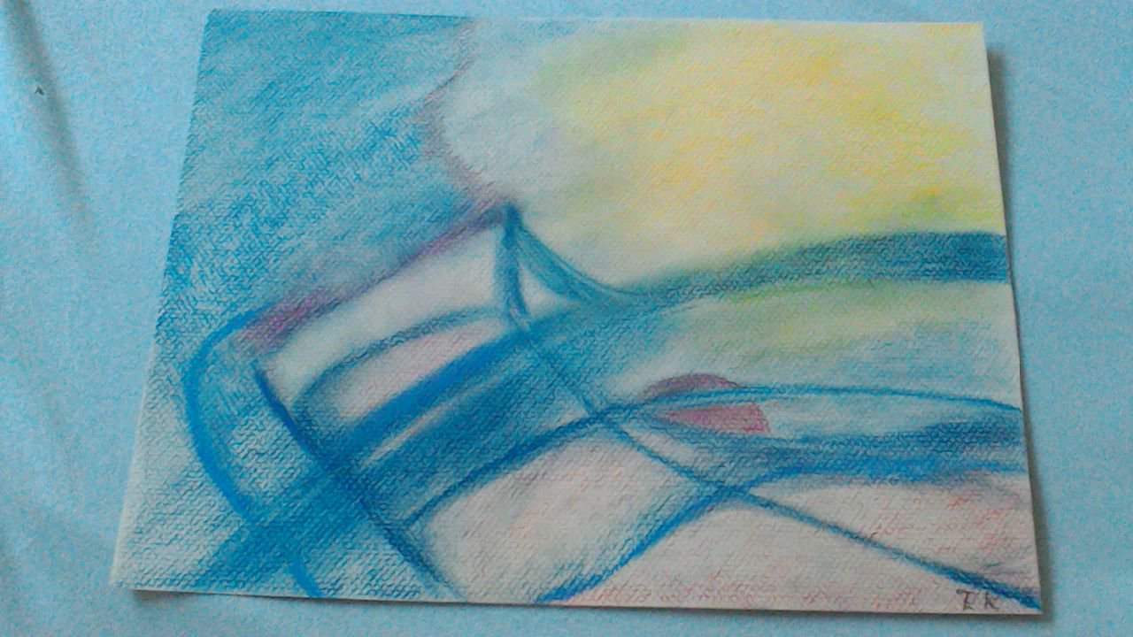 Futuristic form at sunset
