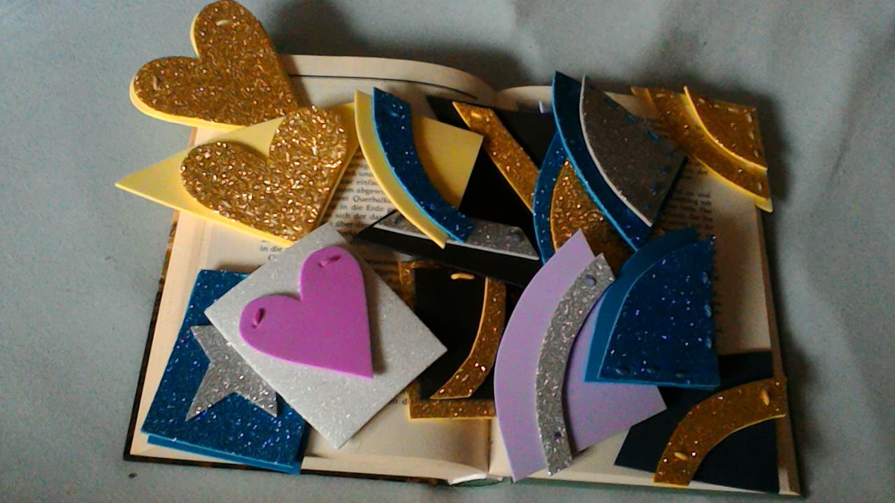 Glitterbookmarks