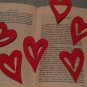 Red heart bookmark