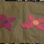 Yellowgreen hearts and flowers feltbag