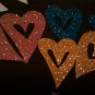 Golden glitter heartbookmark