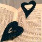 Blue heart glitterbookmark