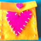 Yellowpink feltbag