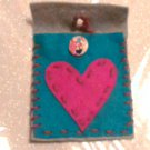 Grey aqua feltbag