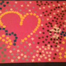 Confettipicture pink with heart and flower