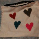 Colorful hearts feltbag