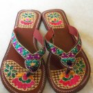 New Ladies Multi-coloured Indian Flip-flop style Sandal / Khussa