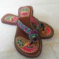 New Ladies Multi-coloured Indian Flip-flop style Sandal / Khussa