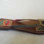 New Ladies Multi-coloured Indian Flip-flop style Sandal / Khussa - Size 4.5