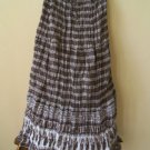 Brand New Beautiful Traditional Full Length Brown Crinkle Skirt