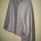 Indian Kashmiri 100% Wool Hand-stitched Shawl Beige