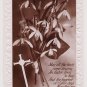 #5 Easter Greetings Sincere lilly w/ cross embossed glossy real photograph postcard  used